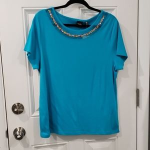 Rafaella Embellished knit top